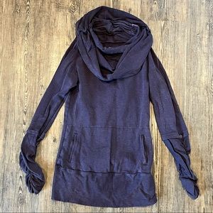 Nomads eggplant purple cowl tunic